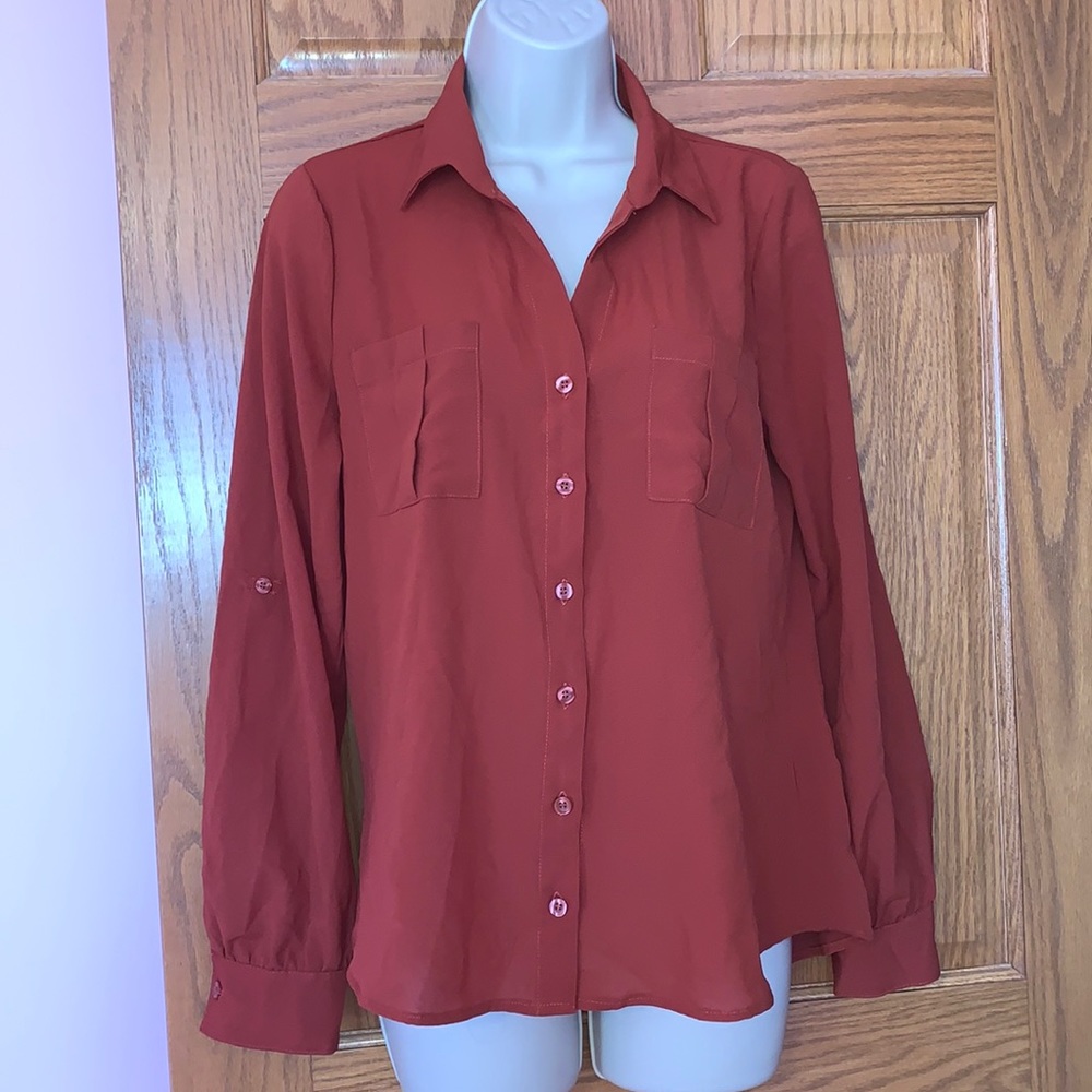 Long sleeved button up blouse